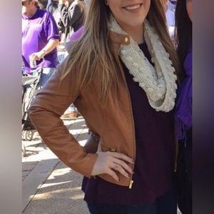 Black Rivet Brown Leather Jacket